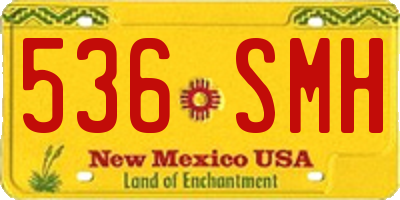 NM license plate 536SMH