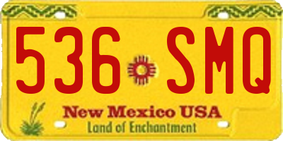 NM license plate 536SMQ