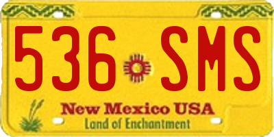NM license plate 536SMS