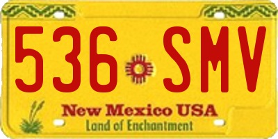NM license plate 536SMV