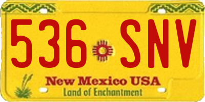 NM license plate 536SNV