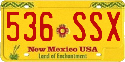 NM license plate 536SSX