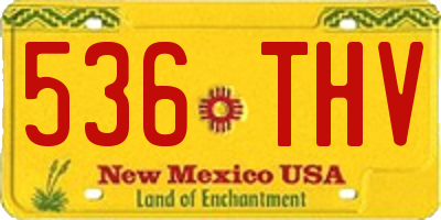 NM license plate 536THV