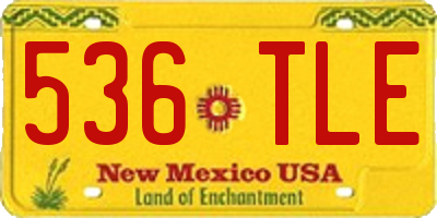 NM license plate 536TLE