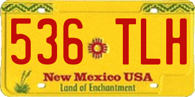 NM license plate 536TLH