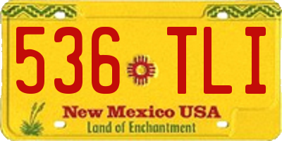 NM license plate 536TLI