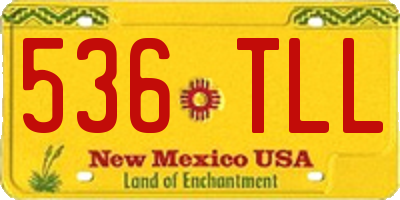NM license plate 536TLL