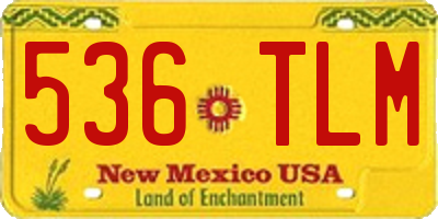 NM license plate 536TLM