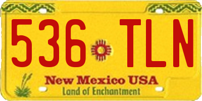 NM license plate 536TLN