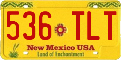 NM license plate 536TLT