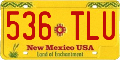 NM license plate 536TLU