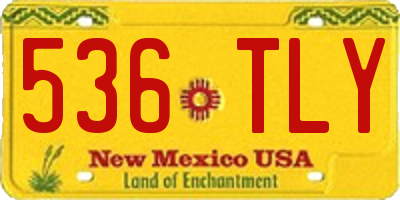 NM license plate 536TLY