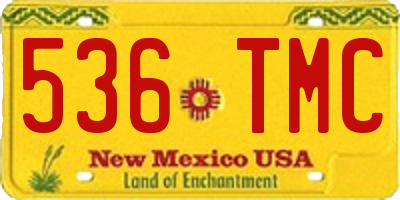NM license plate 536TMC
