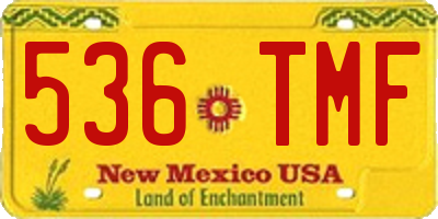 NM license plate 536TMF
