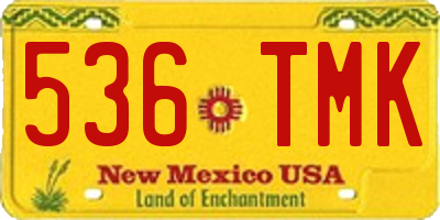 NM license plate 536TMK