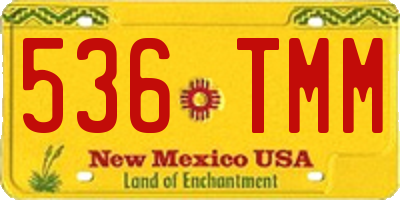 NM license plate 536TMM