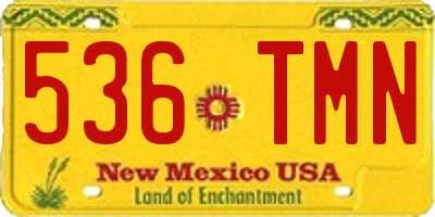 NM license plate 536TMN
