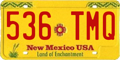 NM license plate 536TMQ