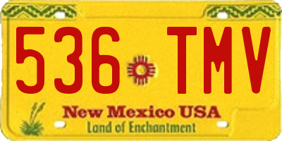 NM license plate 536TMV