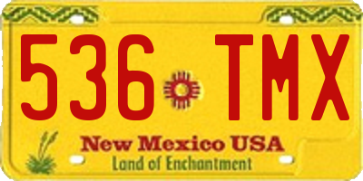 NM license plate 536TMX