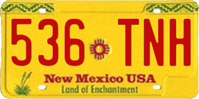 NM license plate 536TNH