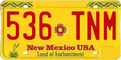 NM license plate 536TNM