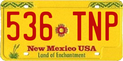 NM license plate 536TNP