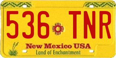 NM license plate 536TNR