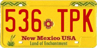 NM license plate 536TPK