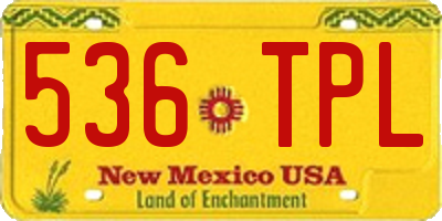 NM license plate 536TPL