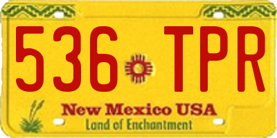 NM license plate 536TPR