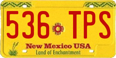 NM license plate 536TPS