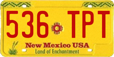 NM license plate 536TPT