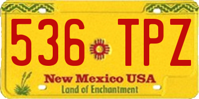 NM license plate 536TPZ