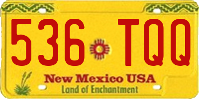 NM license plate 536TQQ