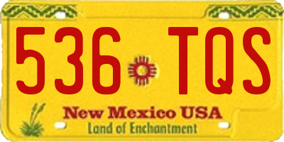 NM license plate 536TQS