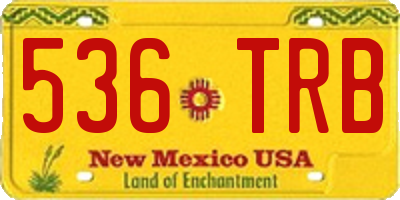 NM license plate 536TRB