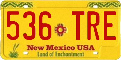 NM license plate 536TRE