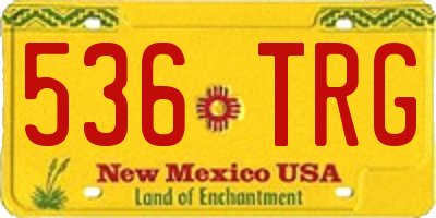 NM license plate 536TRG