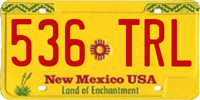 NM license plate 536TRL