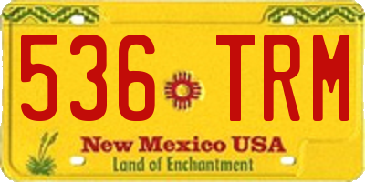 NM license plate 536TRM