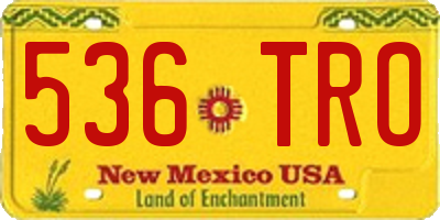 NM license plate 536TRO