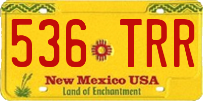 NM license plate 536TRR
