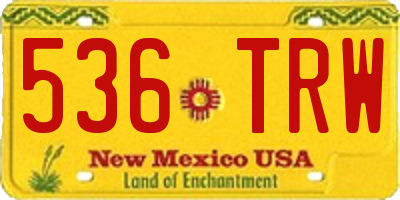 NM license plate 536TRW