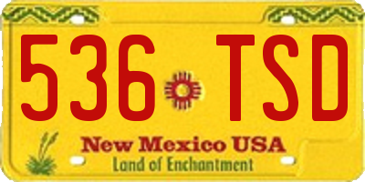 NM license plate 536TSD
