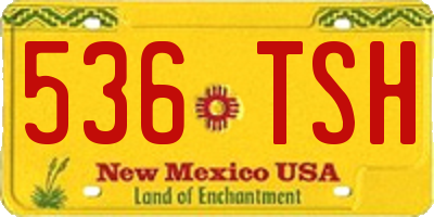 NM license plate 536TSH