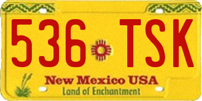 NM license plate 536TSK