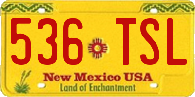 NM license plate 536TSL