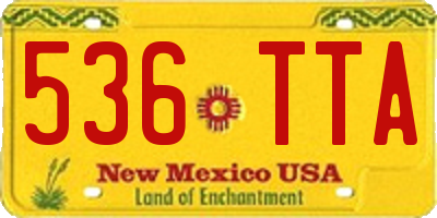 NM license plate 536TTA