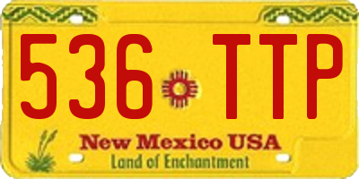 NM license plate 536TTP